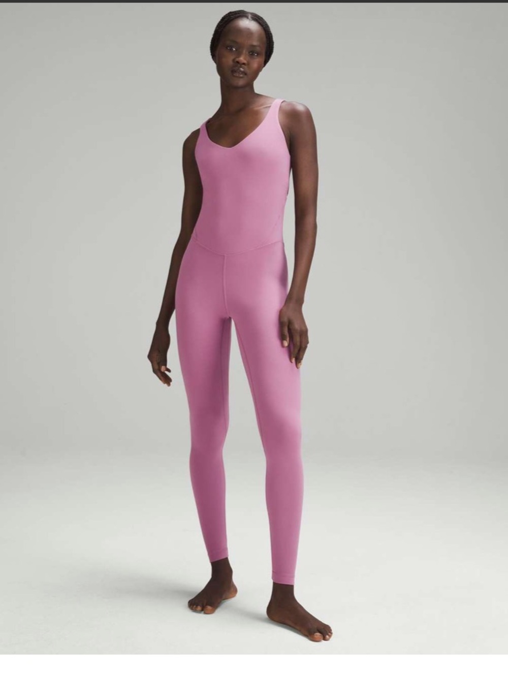 Lululemon Align Bodysuit 28” Velvet Dust Pink Size 8